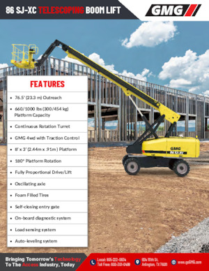 Plataformas telescópicas de ruedas GMG 86 SJ-XC