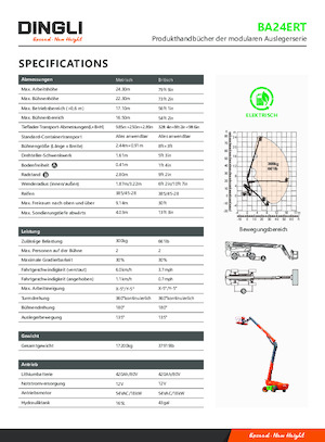 Plataformas telescópicas de ruedas Dingli BA24ERT
