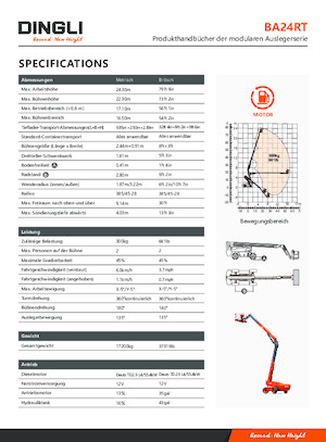 Plataformas telescópicas de ruedas Dingli BA24RT