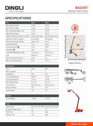 Plataformas telescópicas de ruedas Dingli BA24RT