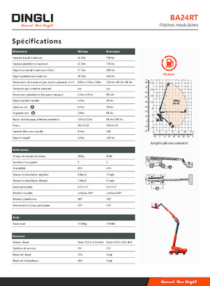 Plataformas telescópicas de ruedas Dingli BA24RT