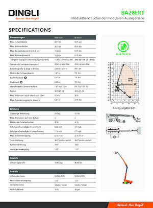 Plataformas telescópicas de ruedas Dingli BA28ERT