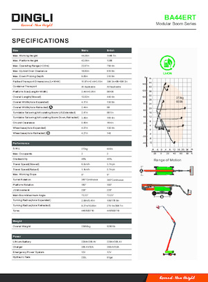 Plataformas telescópicas de ruedas Dingli BA44ERT