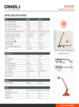 Plataformas telescópicas de ruedas Dingli BT22RT