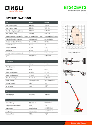 Plataformas telescópicas de ruedas Dingli BT24CERT2