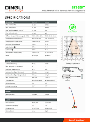 Plataformas telescópicas de ruedas Dingli BT26ERT