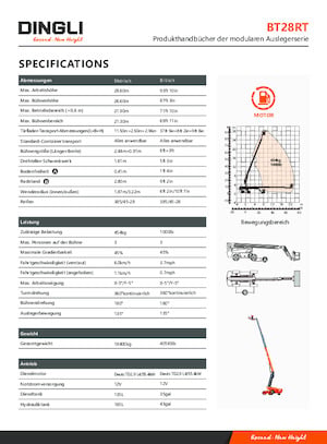 Plataformas telescópicas de ruedas Dingli BT28RT