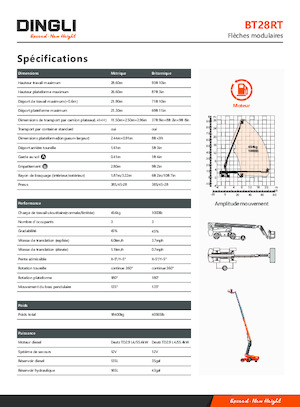 Plataformas telescópicas de ruedas Dingli BT28RT