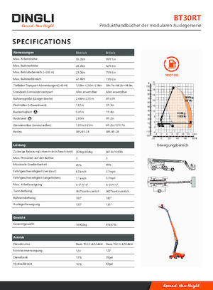 Plataformas telescópicas de ruedas Dingli BT30RT
