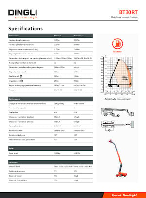 Plataformas telescópicas de ruedas Dingli BT30RT