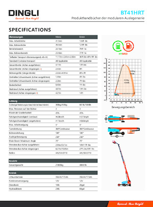 Plataformas telescópicas de ruedas Dingli BT41HRT