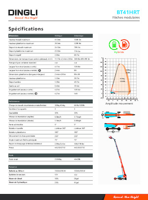 Plataformas telescópicas de ruedas Dingli BT41HRT