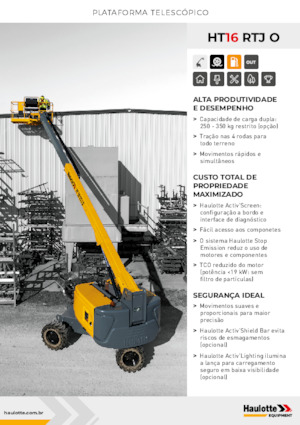 Plataformas telescópicas de ruedas Haulotte HT16 RTJ O