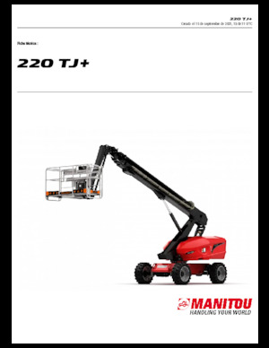 Plataformas telescópicas de ruedas Manitou 220 TJ+