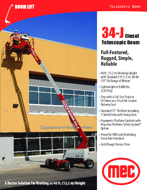Plataformas telescópicas de ruedas MEC 34-J