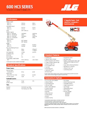 Plataformas telescópicas de ruedas JLG 600S HC3