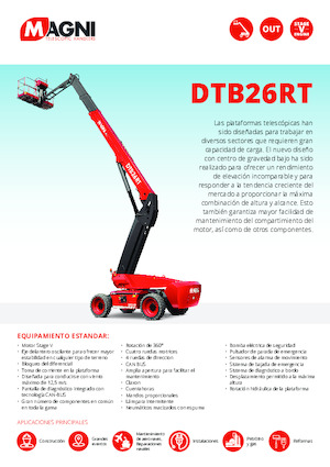 Plataformas telescópicas de ruedas MAGNI DTB26RT