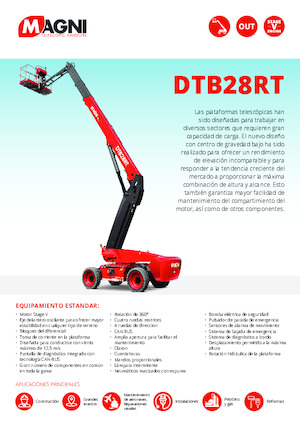 Plataformas telescópicas de ruedas MAGNI DTB28RT