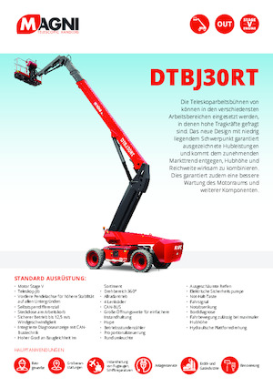Plataformas telescópicas de ruedas MAGNI DTBJ30RT