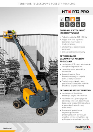 Plataformas telescópicas de ruedas Haulotte HT16 RTJ PRO