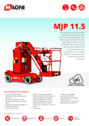 Plataformas telescópicas de ruedas MAGNI MJP11.5