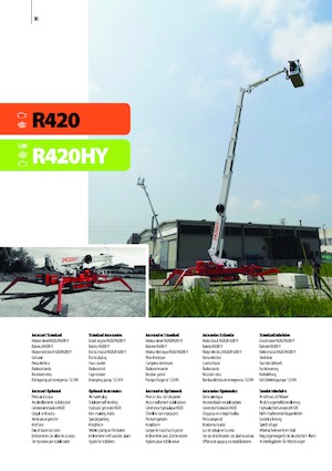 Plataformas telescópicas de orugas Easy Lift R420WHY 