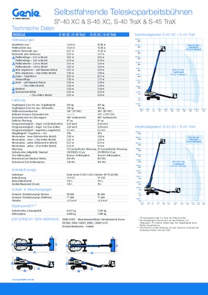 Plataformas telescópicas de ruedas Genie S-40 XC