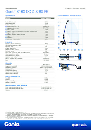 Plataformas telescópicas de ruedas Genie S-60 FE