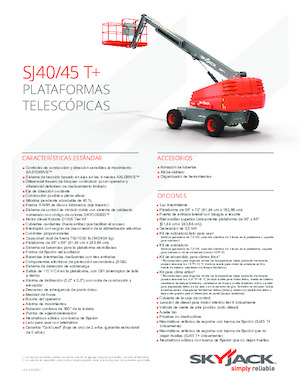 Plataformas telescópicas de ruedas Skyjack SJ 45 T+