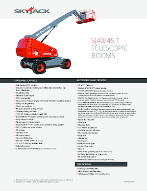 Plataformas telescópicas de ruedas Skyjack SJ 45 T