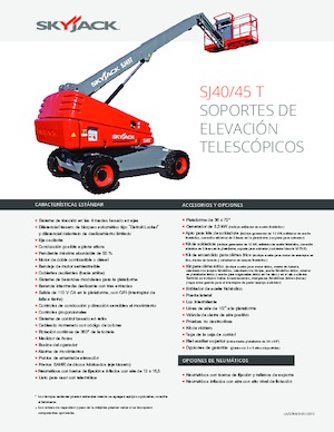 Plataformas telescópicas de ruedas Skyjack SJ 40 T