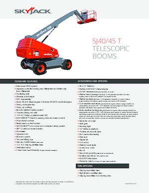 Plataformas telescópicas de ruedas Skyjack SJ 45 T+