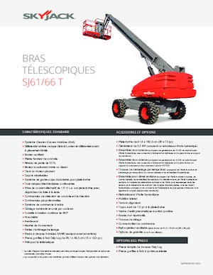 Plataformas telescópicas de ruedas Skyjack SJ 61 T