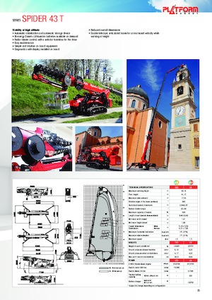 Plataformas telescópicas de ruedas Platform Basket SPIDER 43 WE