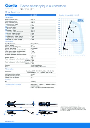 Plataformas telescópicas de ruedas Genie SX-135 XC