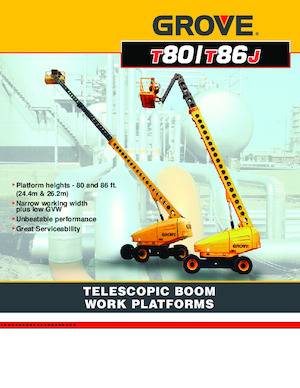 Plataformas telescópicas de ruedas Grove-Manlift T 86 J