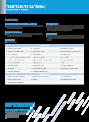 Plataformas telescópicas de ruedas Sinoboom TB18J