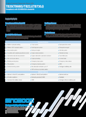 Plataformas telescópicas de ruedas Sinoboom TB22J