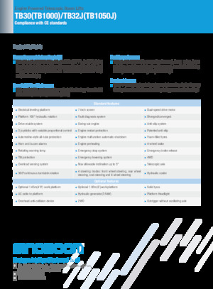 Plataformas telescópicas de ruedas Sinoboom TB30