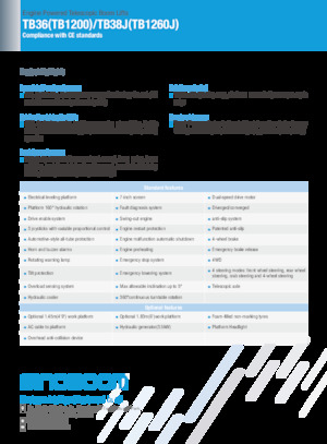 Plataformas telescópicas de ruedas Sinoboom TB36