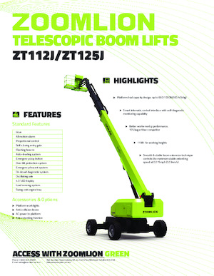 Plataformas telescópicas de ruedas Zoomlion ZT112J