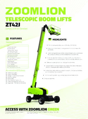 Plataformas telescópicas de ruedas Zoomlion ZT42J