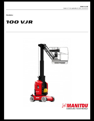 Plataformas verticales Manitou 100 VJR
