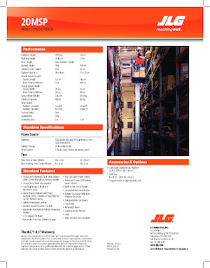 Plataformas verticales JLG 20MSP 