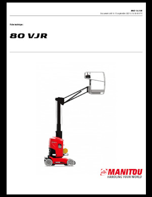 Plataformas verticales Manitou 80 VJR