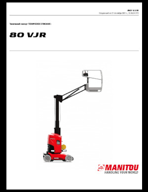 Plataformas verticales Manitou 80 VJR
