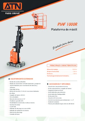 Plataformas verticales ATN PIAF 1000R