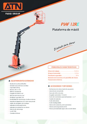 Plataformas verticales ATN PIAF 12RE