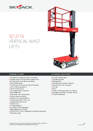Plataformas verticales Skyjack SJ 16