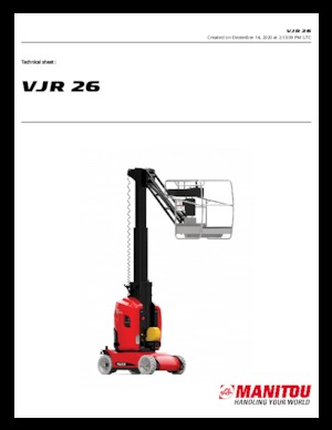 Plataformas verticales Manitou VJR 26